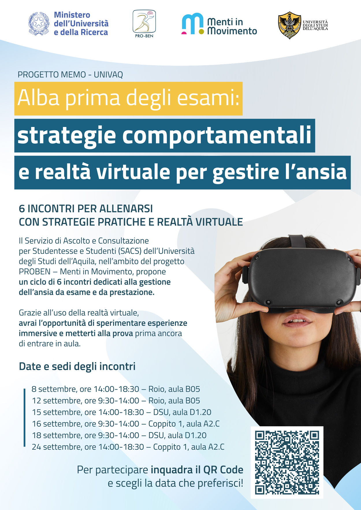 Alba prima degli esami – Strategie comportamentali e realtà virtuale per gestire l’ansia